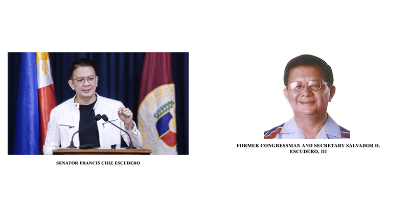 SEN. CHIZ ESCUDERO & FATHER REP. SONNY ESCUDERO